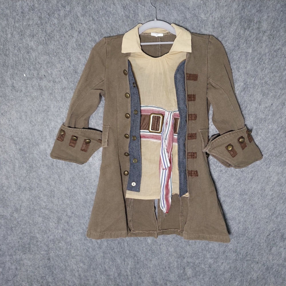 Disney Kid Jack Sparrow Pirates Of The Caribbean Costume Jacket S Buccaneer Coat